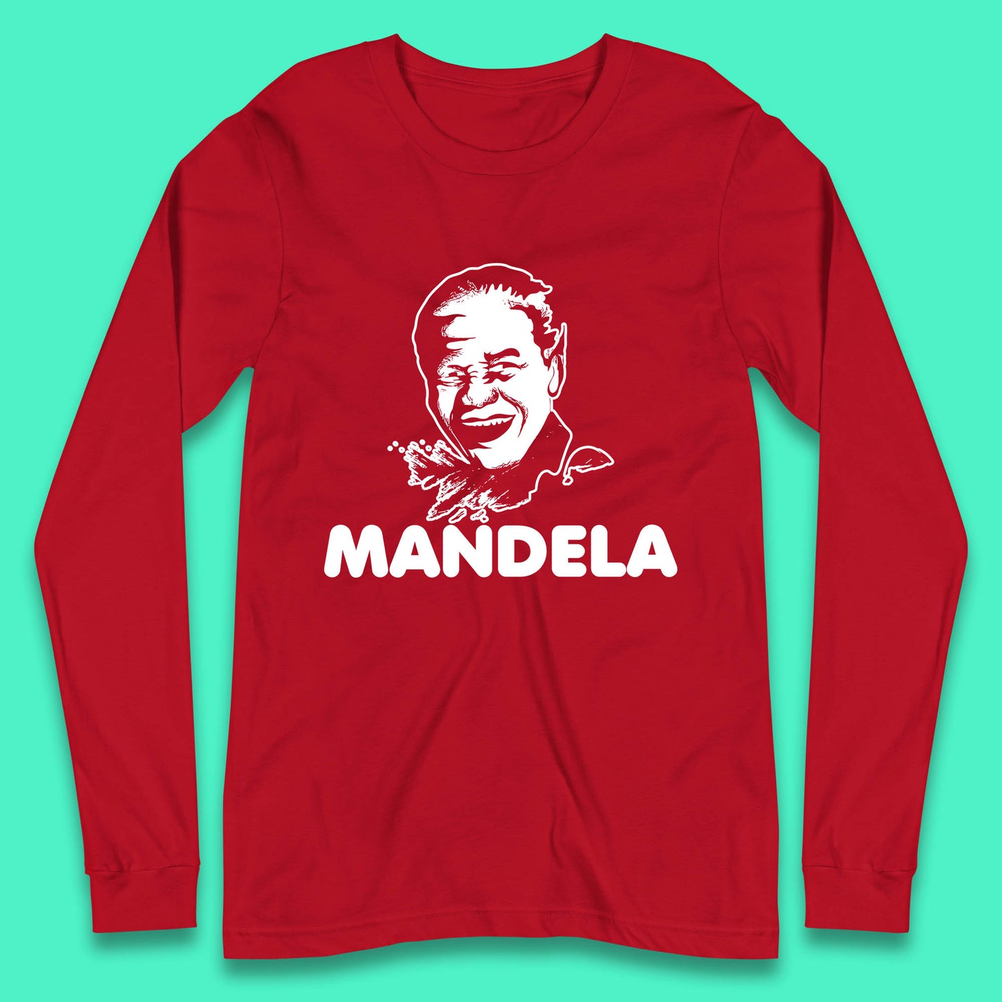Mandela Portrait Art Black Lives Matter Nelson Mandela International Day Long Sleeve T Shirt