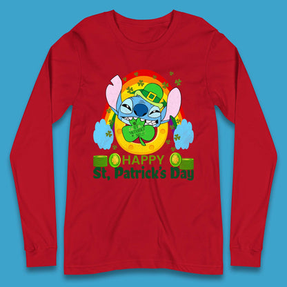 St. Patrick's Day Stitch Long Sleeve T-Shirt