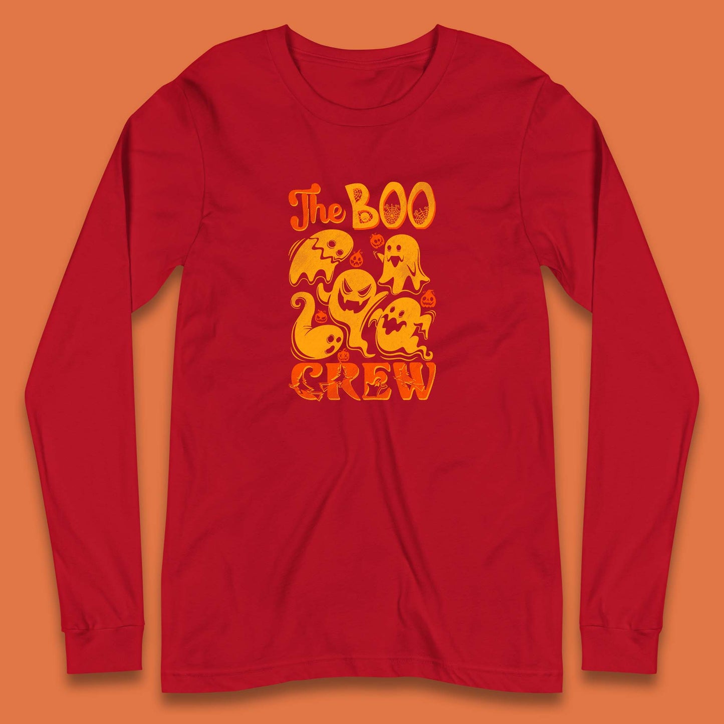 The Boo Crew Halloween Horror Scary Boo Ghost Squad Spooky Vibes Long Sleeve T Shirt