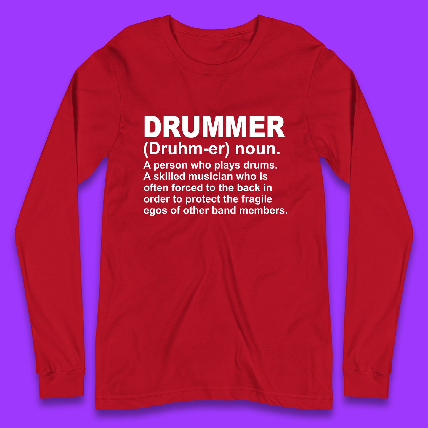 Drummer Long Sleeve T Shirt for Sale