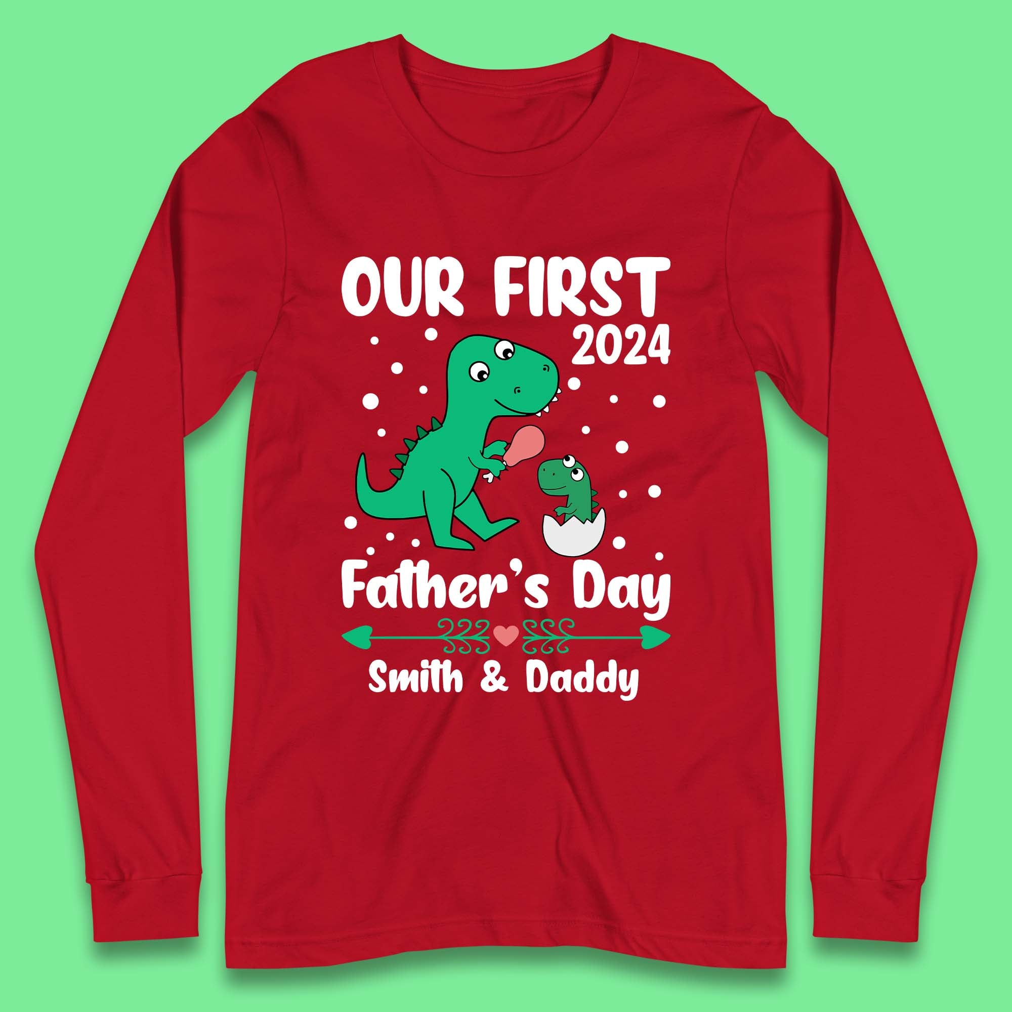 Personalised First Father's Day Long Sleeve T-Shirt