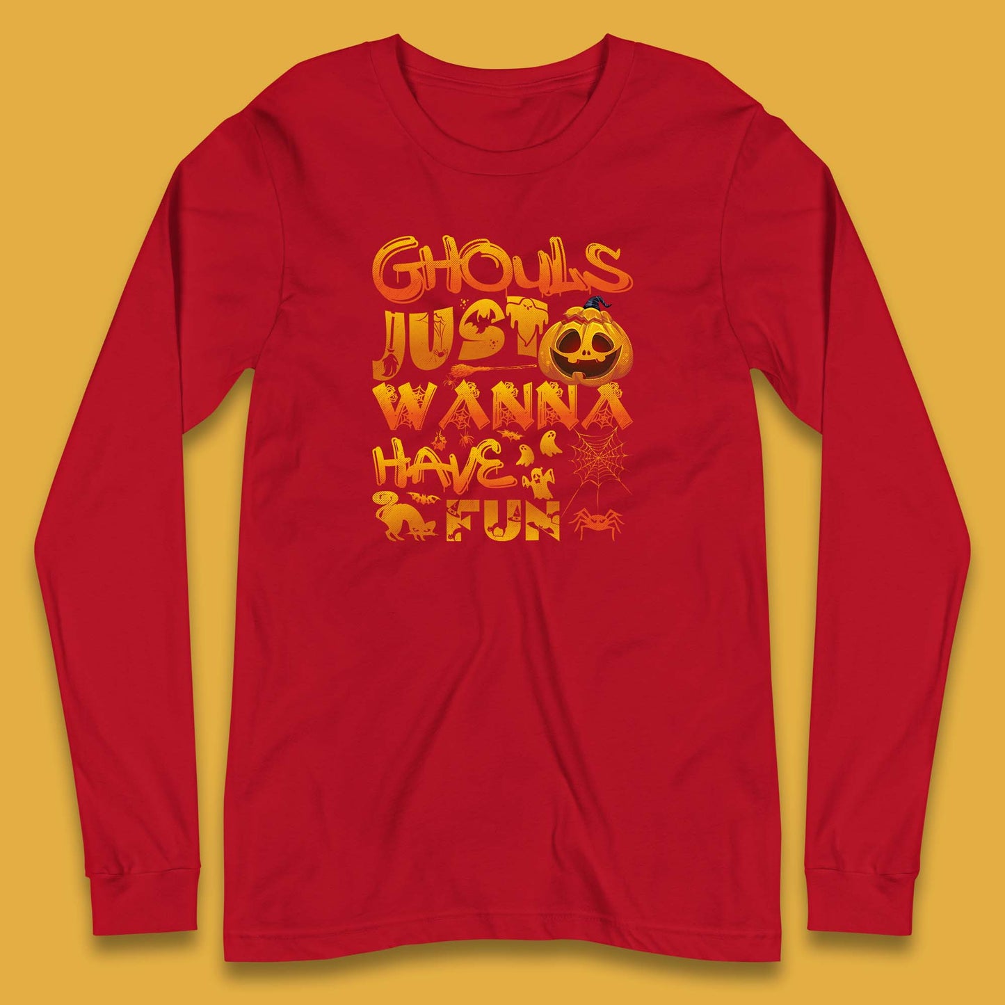Ghouls Just Wanna Have Fun Halloween Disco Ghost Ghouls Night Out Spooky Season Long Sleeve T Shirt