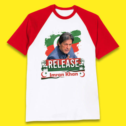Release Imran Khan Prisoner No 804 Nation Stand With Imran Khan Pakistan Behind You Skipper Baseball T Shirt