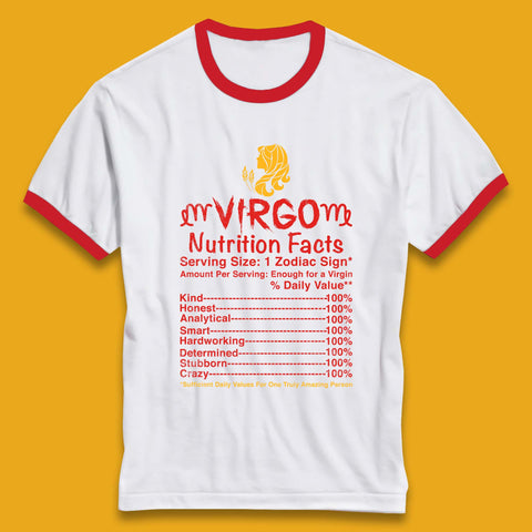 Virgo Nutrition Facts Ringer T-Shirt
