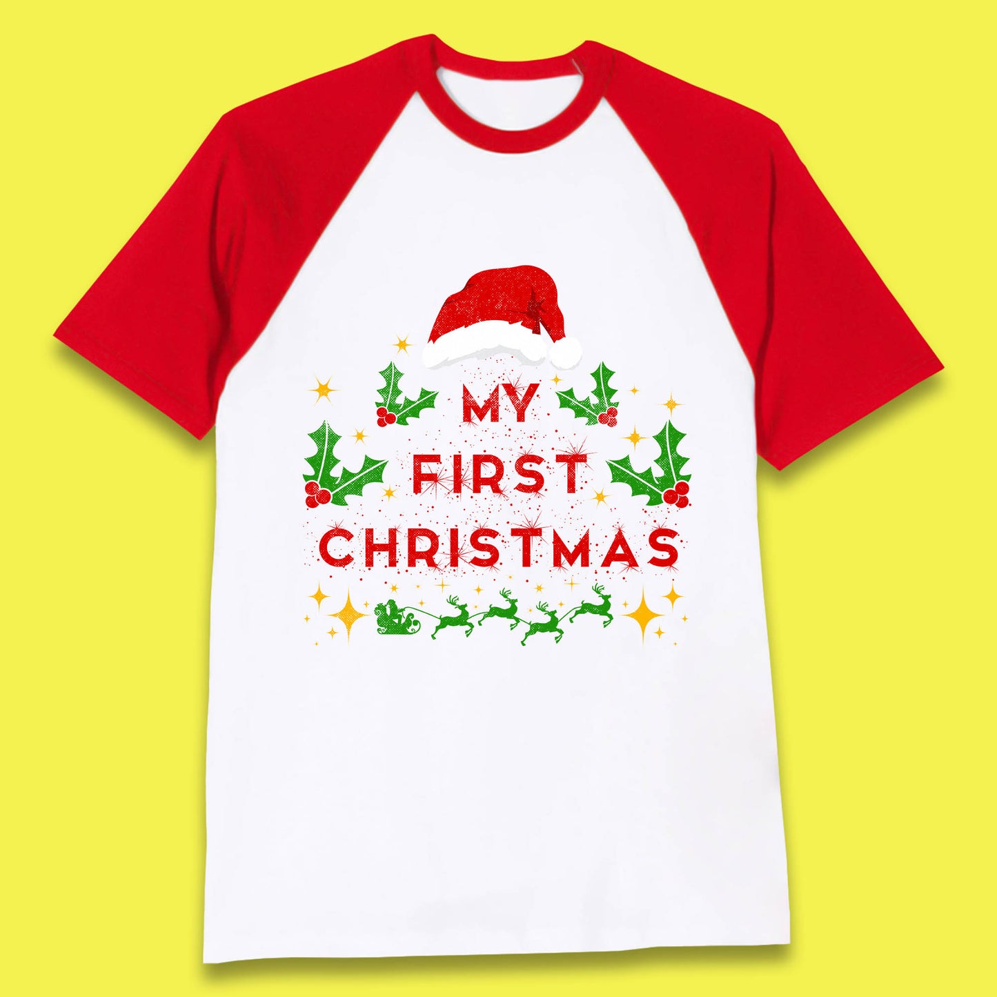 my first christmas winter baseball t shirt
