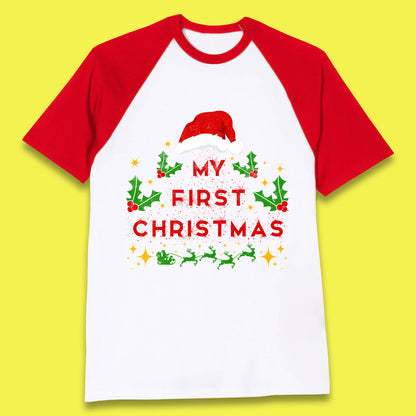 my first christmas winter baseball t shirt