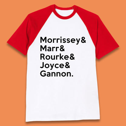 Morrissey &  & Rourke & Joyce & Gannon The Smiths Band Baseball T-Shirt