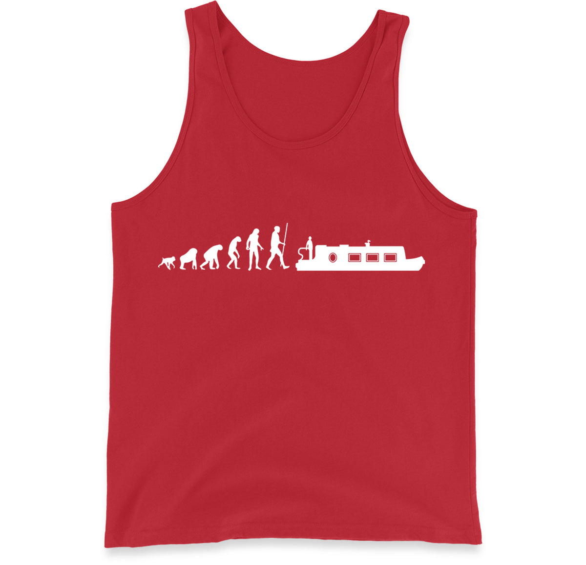 Human Evolution Canal boat Tank Top