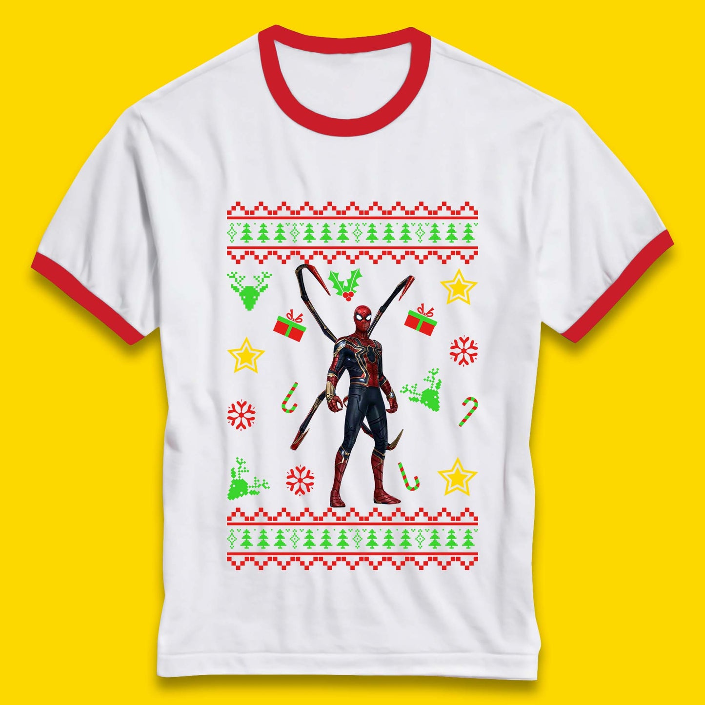 Spiderman Christmas Ringer T-Shirt