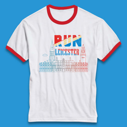 Run Leicester Festival - Souvenir Race Leicester Running Ringer T Shirt