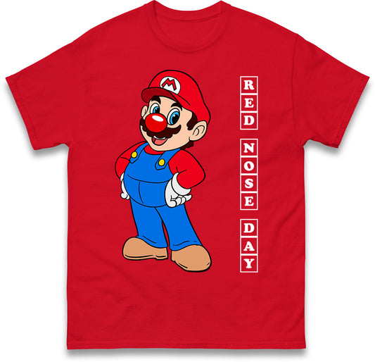 Mario Red Nose Day T Shirt