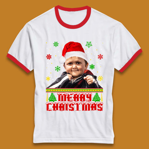 Hasbulla Mini Khabib Christmas Ringer T-Shirt