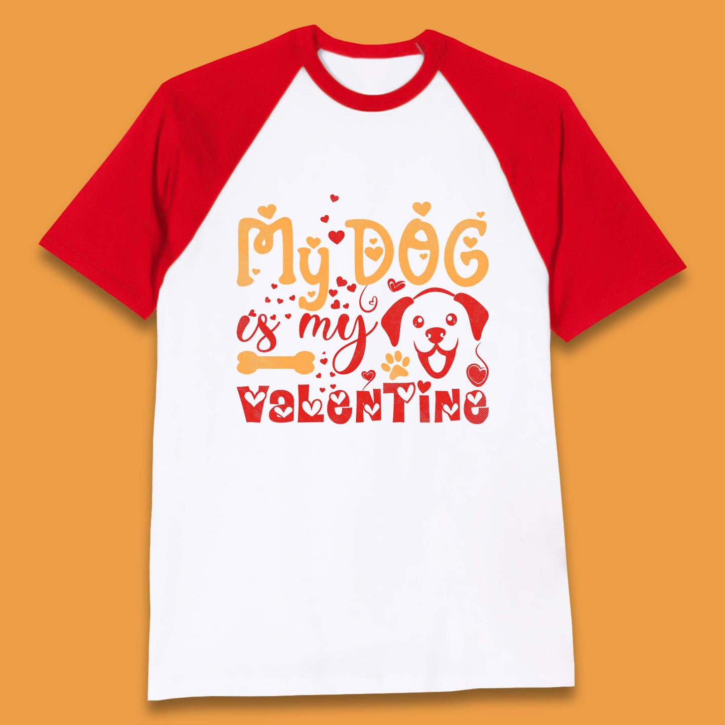 My Dog Is My Valentine Baseball T-Shirt