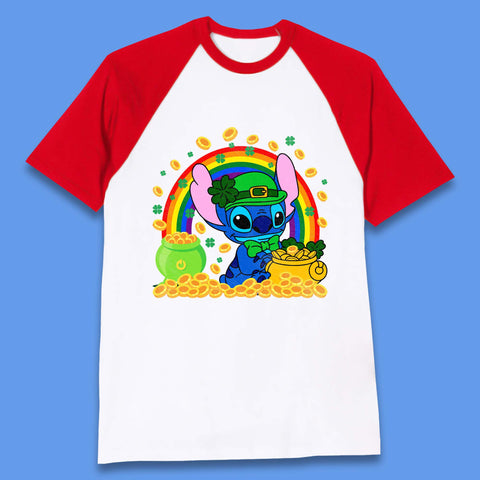 Disney Stitch St Patrick's Day Baseball T-Shirt