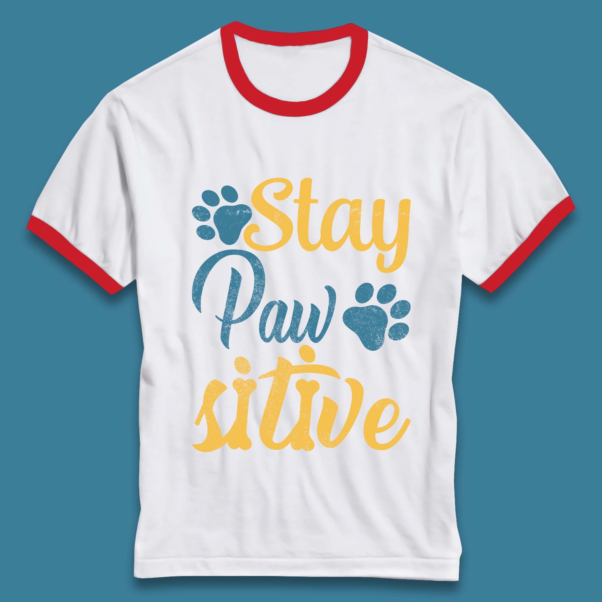 Stay Pawsitive Ringer T-Shirt