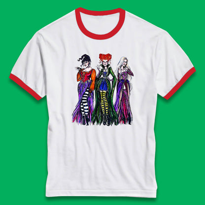 Halloween The Sanderson Sisters From Hocus Pocus Vintage Halloween Witches Ringer T Shirt