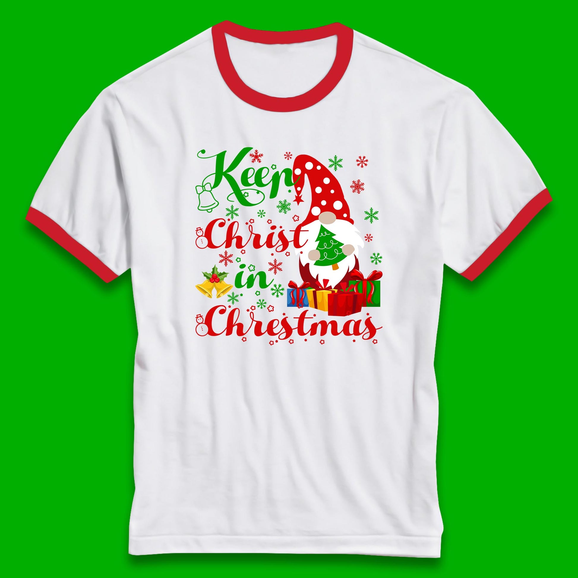 keep christ in christmas ringer tee