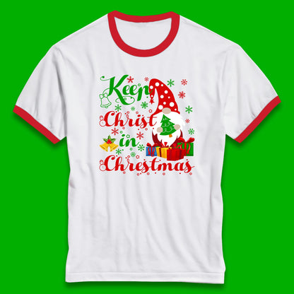 keep christ in christmas ringer tee