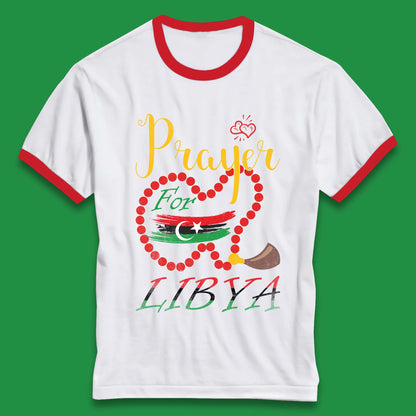 Prayer For Libya Help Libya Flood Solidarity Stand With Libya Ringer T Shirt