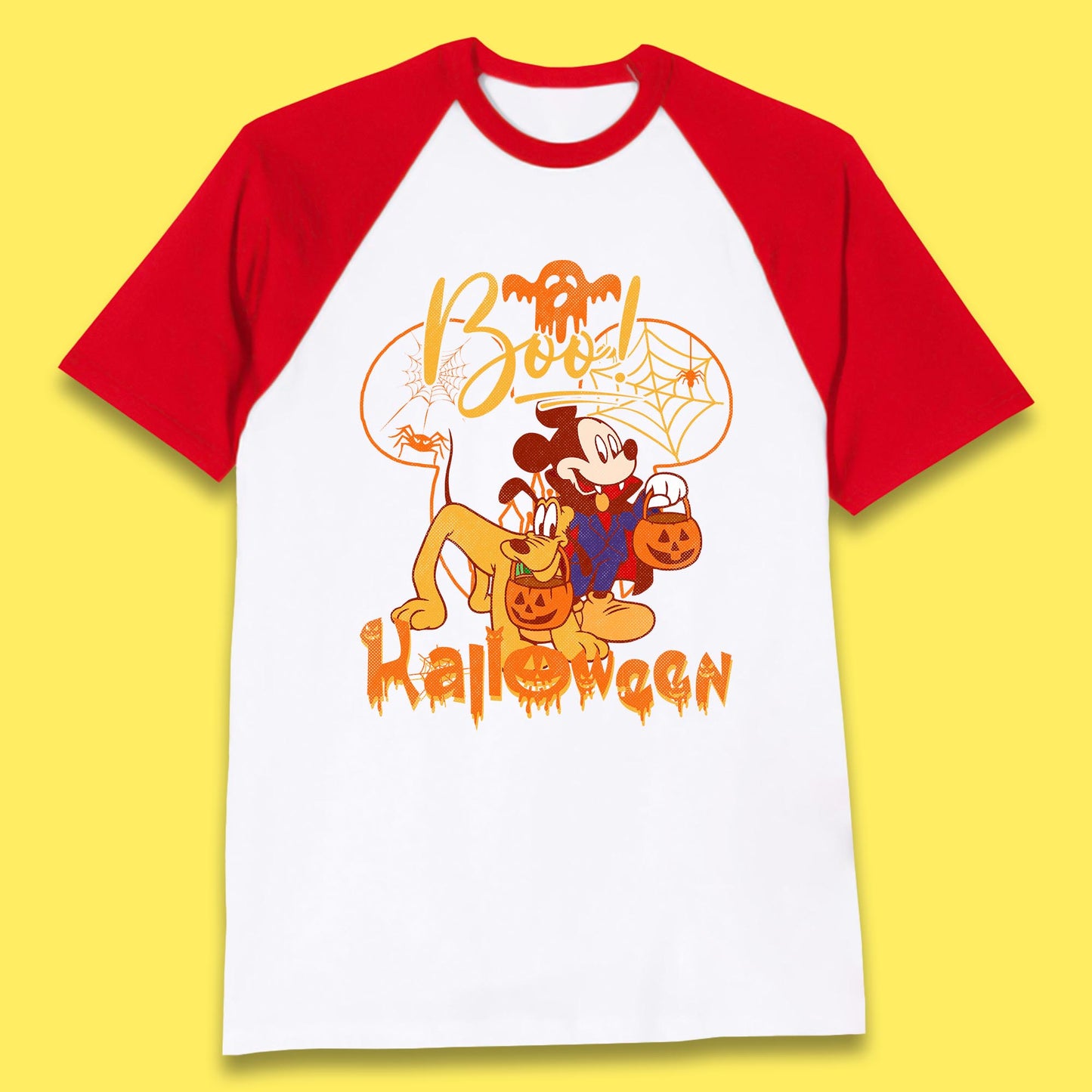 Boo Halloween Mickey Mouse And Pluto Friends Disney Halloween Disneyland Trip Baseball T Shirt