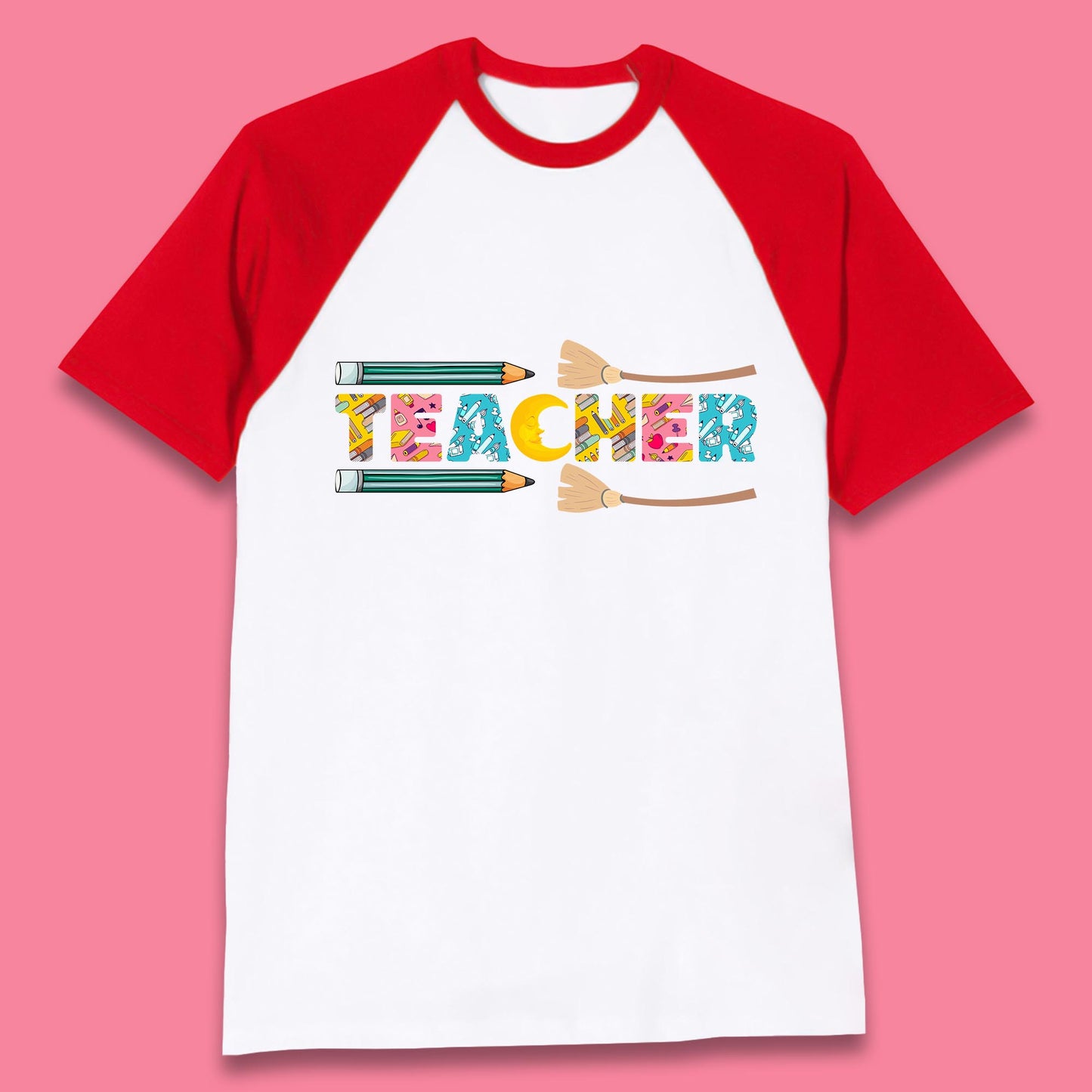 Halloween Teacher Spooky Teacher Ghost Halloween School Baseball T Shirt