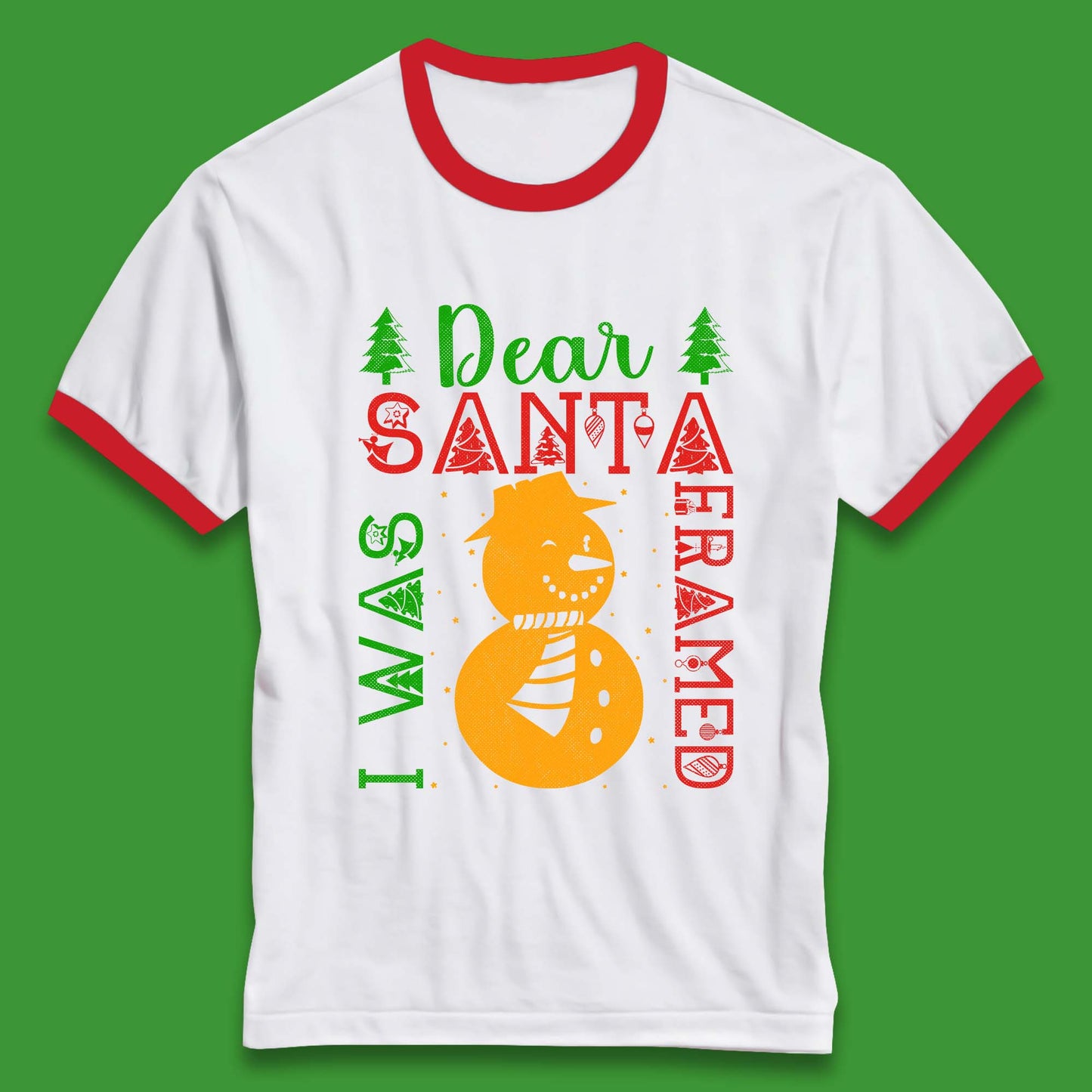 snowman christmas ringer t shirts