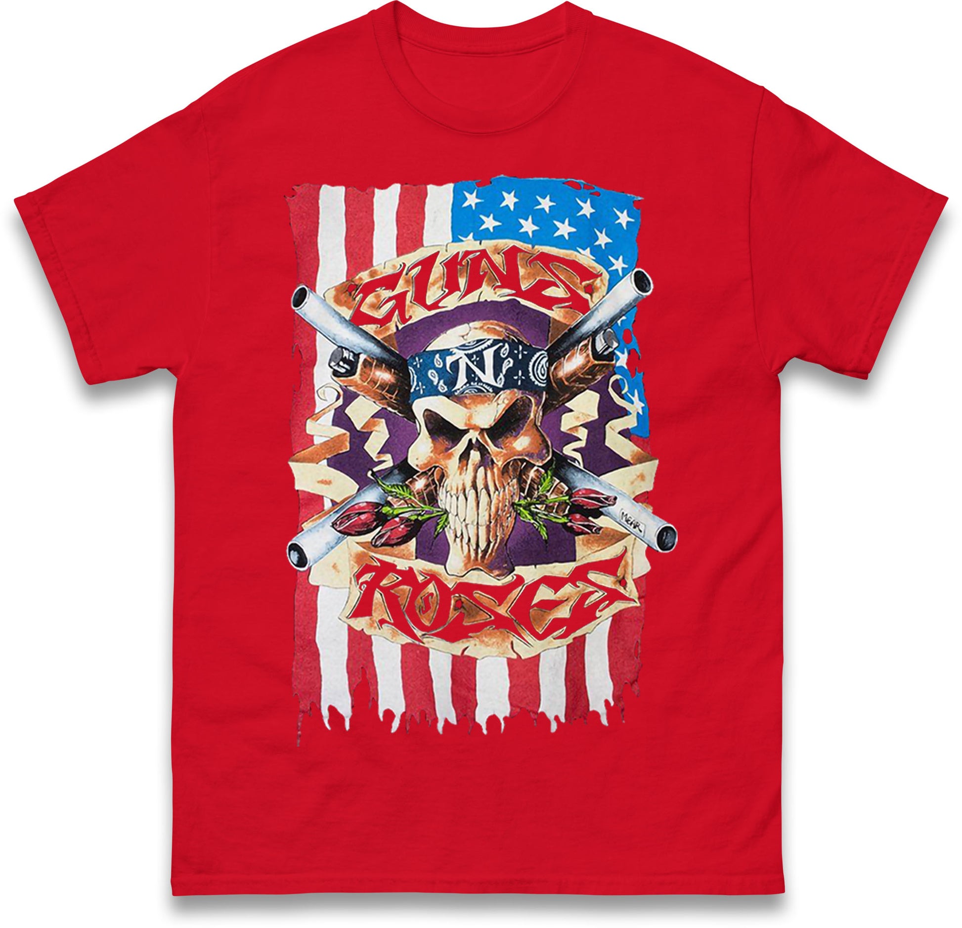 Guns N Roses American Flag T Shirt