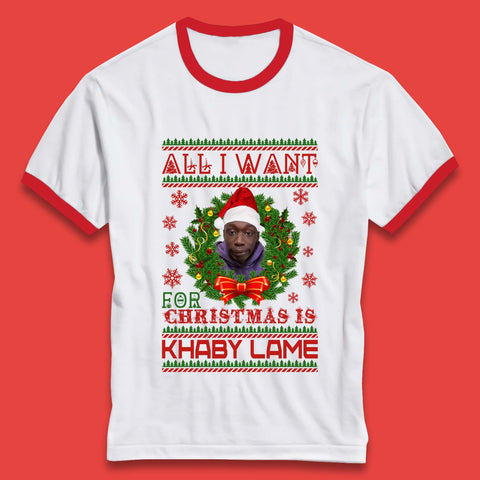 Want Khaby Lame For Christmas Ringer T-Shirt