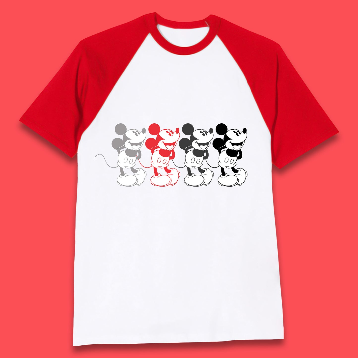 Disney Mickey Mouse Minnie Mouse Face Cartoon Character Disneyland Vacation Trip Disney World Baseball T Shirt