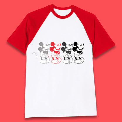Disney Mickey Mouse Minnie Mouse Face Cartoon Character Disneyland Vacation Trip Disney World Baseball T Shirt