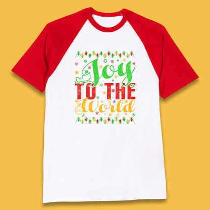 merry christmas joy to the world baseball t shirt
