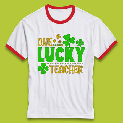 One Lucky Teacher Ringer T-Shirt