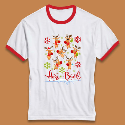 rudolph reindeers ringer t shirt