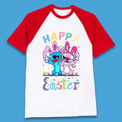 Happy Easter Stitch Baseball T-Shirt
