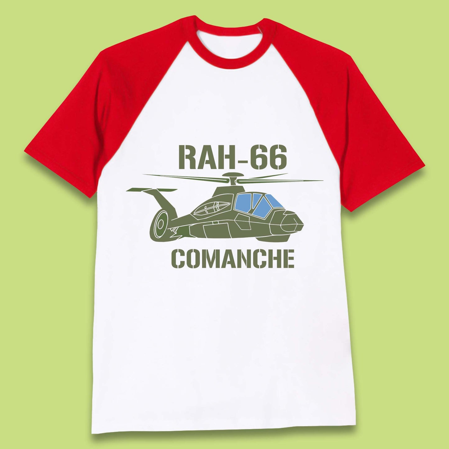 Boeing–Sikorsky RAH-66 Comanche US Army Gunship Attack Helicopter Baseball T Shirt