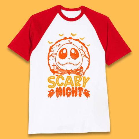 Halloween Scary Night Jack Skellington Nightmare Before Christmas Horror Scary Baseball T Shirt