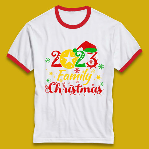 2023 Family Christmas Holiday Festive Christmas Pajamas Xmas Ringer T Shirt
