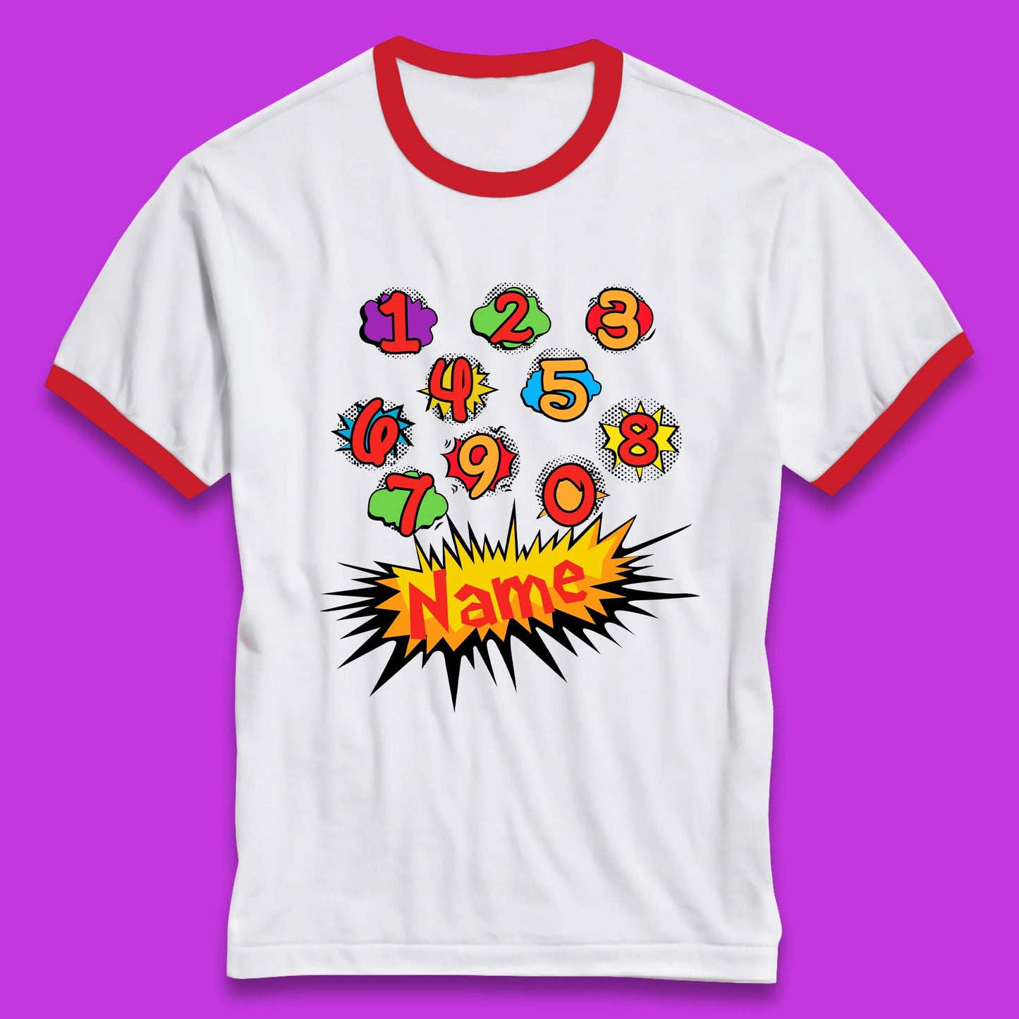 Personalised Number Day Ringer T-Shirt