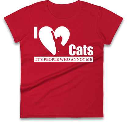i love cats womens t shirt