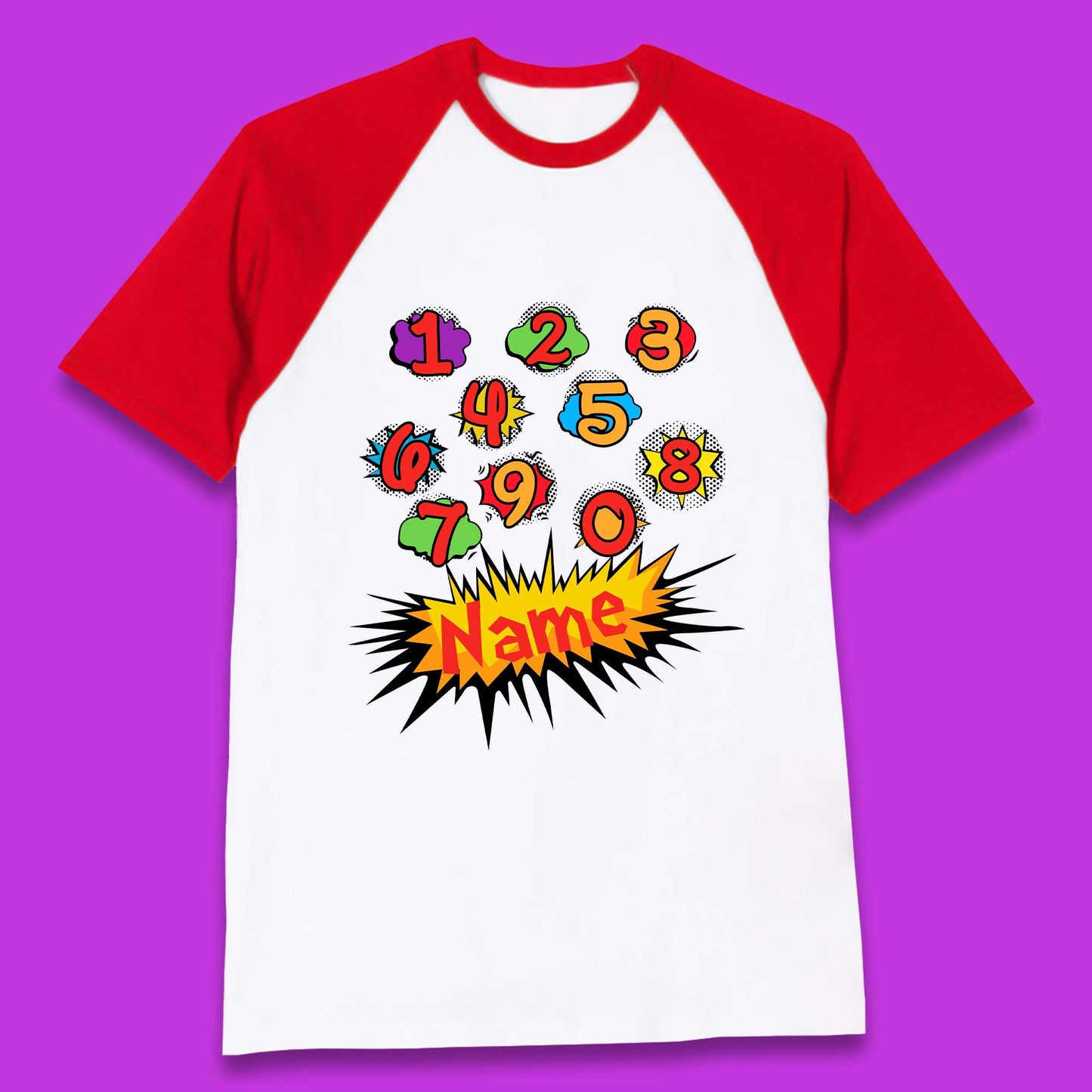 Personalised Number Day Baseball T-Shirt