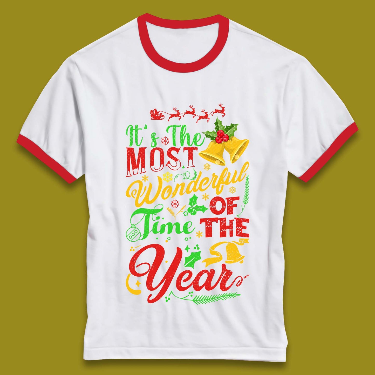 Wonderful Christmas Ringer T-Shirt