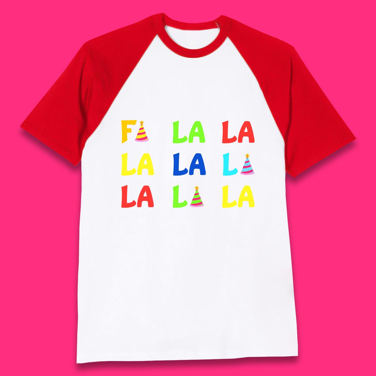 fa la la la christmas song baseball t shirt