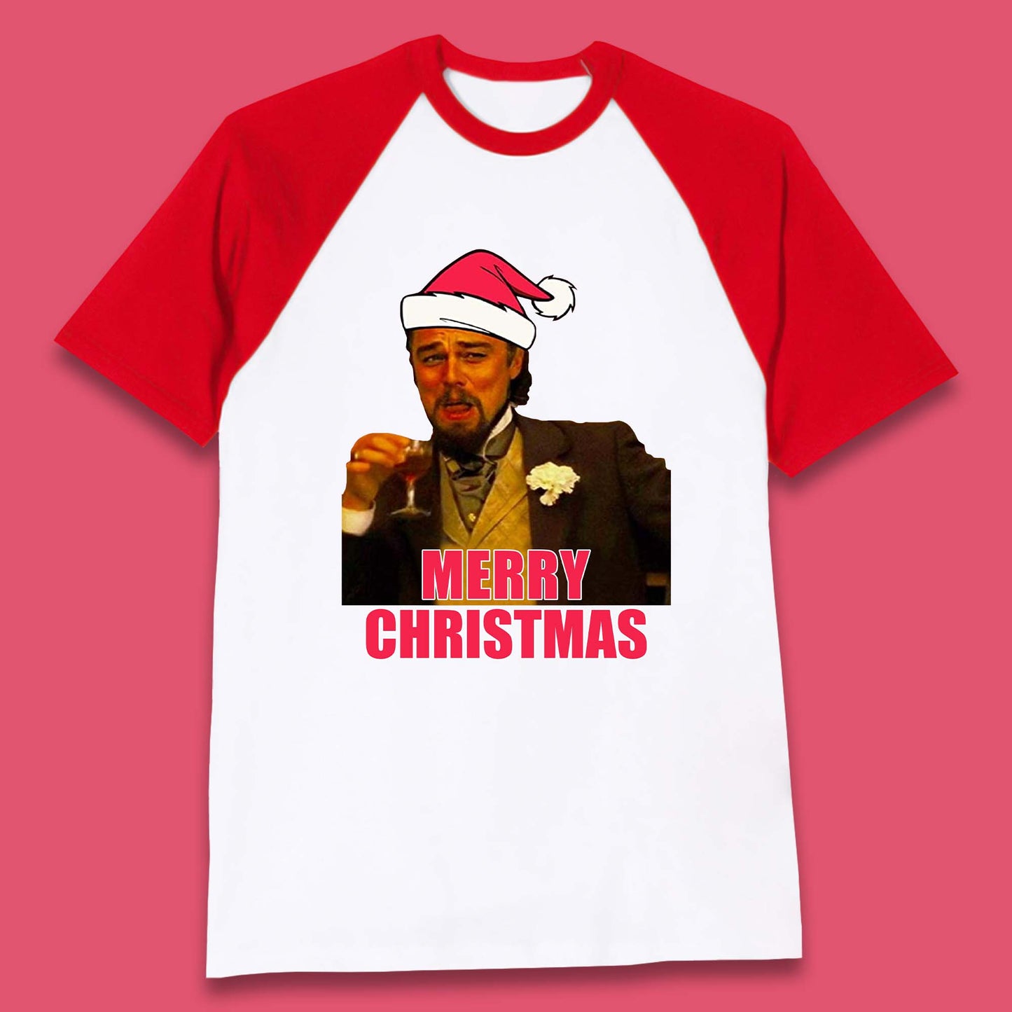 Leonardo DiCaprio Christmas Baseball T-Shirt
