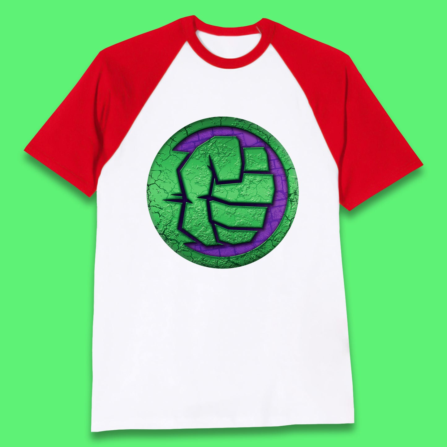 Marvels Avengers The Incredible Hulk Smash Fist Circle Logo Hulk Giant Man Hulk Superhero Movies Baseball T Shirt