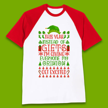 chirstmas elf baseball t shirt