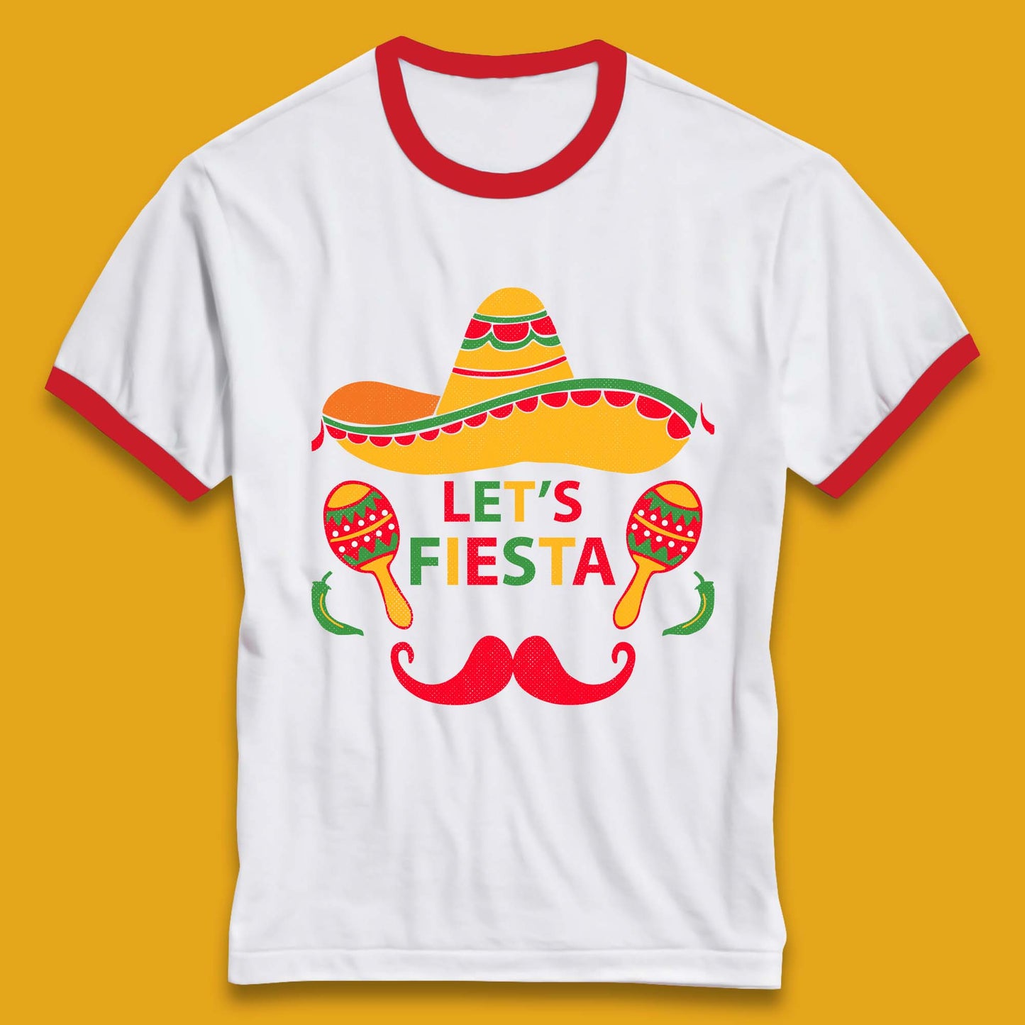 Let's Fiesta Cinco De Mayo Ringer T-Shirt