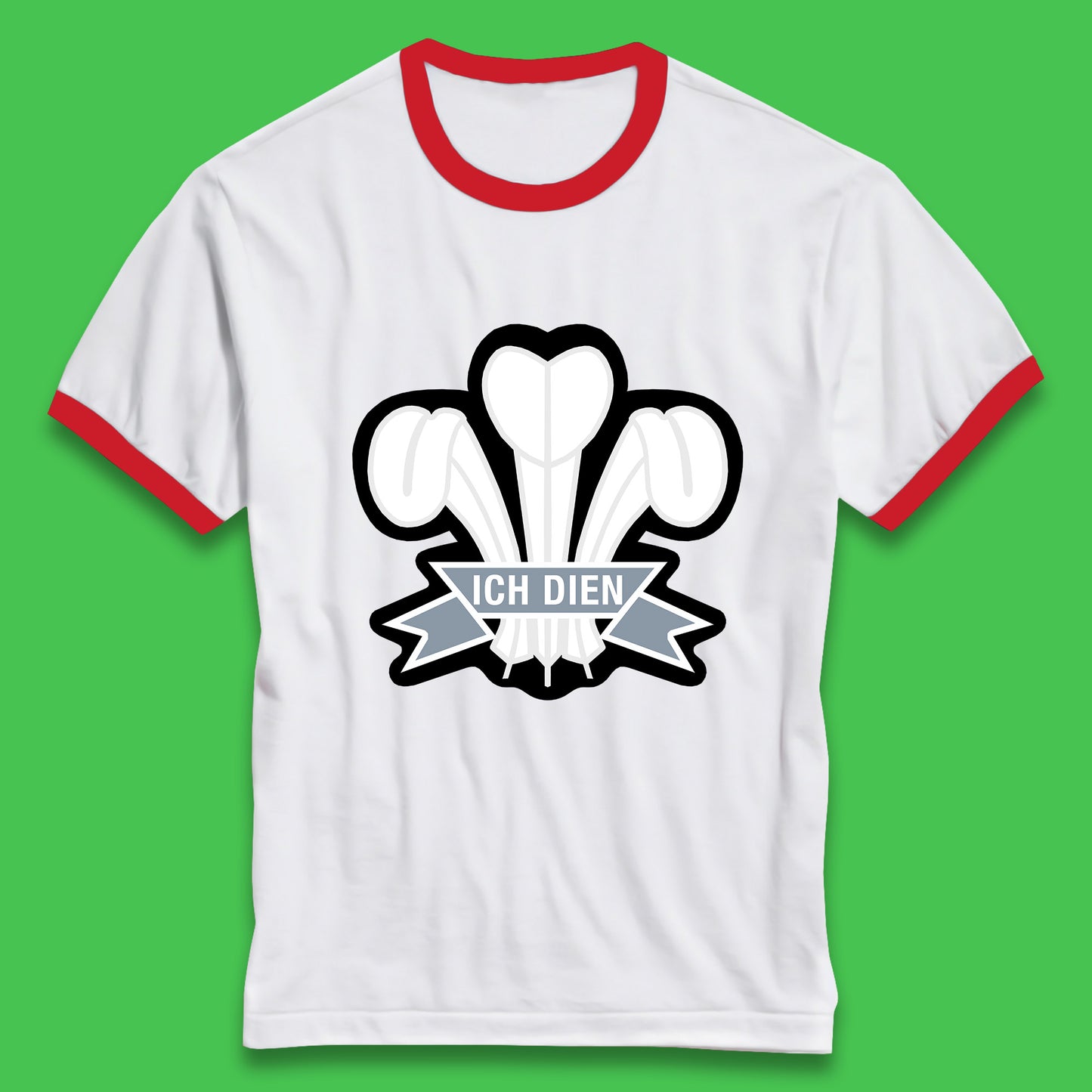 Vintage Wales Rugby Retro Style Wales National Rugby Union Team Welsh Rugby Union Ringer T Shirt