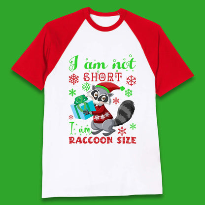 Raccoon Christmas Baseball T-Shirt