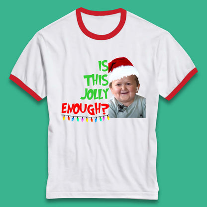 Jolly Enough Hasbulla Christmas Ringer T-Shirt