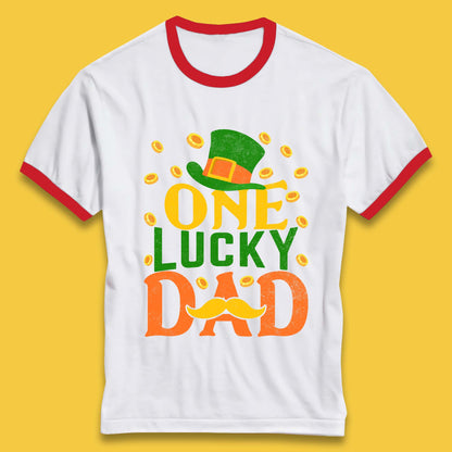 One Lucky Dad Patrick's Day Ringer T-Shirt
